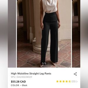 Commense Black Straight Leg Pants